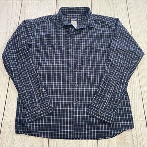 Patagonia Navy Plaid Button down Shirt Medium